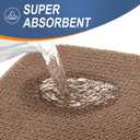 OLANLY Thick Memory Foam Small Bathroom Rugs 24x16, Extra Soft Absorbent Bathroom Mat, Quick Dry Bath Mat, Non-Slip, Machine Washable Carpet for Bathroom, Tub and Shower, Home Decor Accessories, Mocha