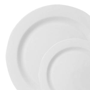 Mod Round White Combo Plates, 7.5" & 10.25" - Case of 216 (6 packs x 36)