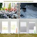 Top Down Bottom Up Blackout Cellular Shades, Cordless up Down Blinds, Honeycomb Blinds, Room Darkening, White 81x122