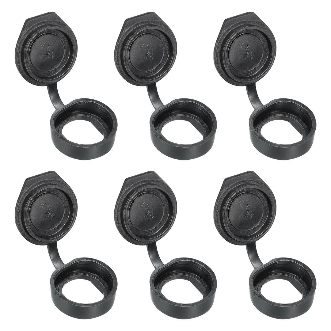 PATIKIL 19mm Door Lock Dust Cover, 10 Pack PE Plastic Waterproof Keys Panel Cam Lock Dust Cover Caps for 19mm Cam Lock, Black