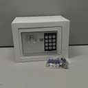 Mini Electronic Safe Box with Digital Keypad & Keys, Small Safe Deposit Boxes with Coin Slot, Safety Boxes for Home Office Dorm, Money safe, For Cash, Jewelry,Gun(White)