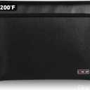 Fireproof Document Bag - with 5200°F Heat Insulated, Waterproof Fireproof Bag with Zipper, 8 Layers of Functional Materials, Fireproof Money Bag for Cash/Documents/Valuables, Fire Bag 13.9"x10.6"