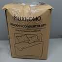 MUXHOMO 7 Pieces King Comforter Set, Soft Bed in a Bag King Size, All Season Bedding Set with Comforter, Flat Sheet, Fitted Sheet, Pillowcases & Shams, Ivory