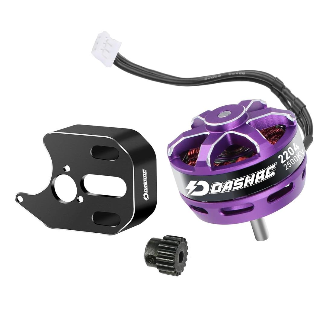 2204 2500KV Brushless Outrunner Motor with Mount Set for 1/24 RC Micro Rock Crawlers Axial SCX24 Models Upgrade Replacement