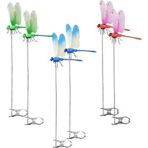 Dragonfly Clip Bug Repe Llent - 3D Dragonfly Clips,3 Pack-Garden Decor Deer and Horse Fly Deterrent for Indoor/Outdoor Garden
