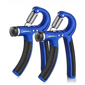 AIXPI Grip Strength Trainer, Hand Grip Exerciser Strengthener with Adjustable Resistance 11-132 Lbs (5-60kg), Forearm Strengthener, Hand Exerciser for Muscle Building and Injury Recover 2 Pack (Blue)