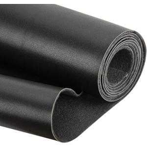 PU Fabric Material 1 Yard 54" x 36" Faux Synthetic Leather Sheets 1.2mm Thick Perfect for Upholstery, DIY Crafts, Hat Making, Hair Crafts Making, Sewing (Black)