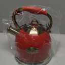Tea Kettle, Stovetop Whistling Teapot, Stainless Steel, Red, 3.0-Quart
