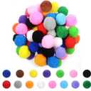 TOAOB 50pcs 1.5 Inch Large Pom Poms for Crafts Multicolour Fuzzy Pompoms Balls for DIY Arts Crafts Decorations