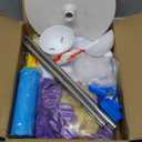 2 Sets Purple Balloon Column Stand Kit with 100 Balloons Lavender Adjustable Balloon Tower Stand with Bases for Floor Purple Confetti Balloon Column Kit for Christmas Birthday Holiday New Year