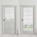 DEZ FURNISHINGS Cordless No Tools 1" Magnet Mini Blinds for Metal Doors, Room Darkening, 25" W x 72" H, White