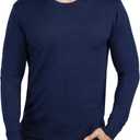 X RAY Mens Crew Neck Sweater Slim Fit Midweight Pullover Sweater for Men for Casual Dressy Wear (Medium, Navy)