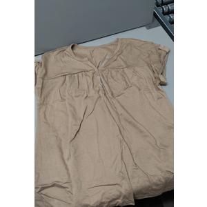 Womens V Neck T Shirts Rolled Short Sleeve Henley Tops Button Up Solid Loose fit Summer Casual Tees Shirts L
