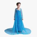 Dressy Daisy Princess Costume Girls Sparkly Sequin Dress Cape Kids Birthday Halloween Outfit Long Sleeves, Blue Pink White, S