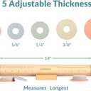 Geesta Rolling Pin Guide Rings Multicolored Spacer Bands 10 Peice Set for Geesta Adjustable Wood Rolling Pin Baking Accessories