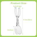 Set of 12 Plastic Salad Scissor Tongs 11.5 Inches for Serving Reusable Food Tongs, Clear Utensils for Chef Cooking, Kitchen, Buffet, Party, Catering Supplies