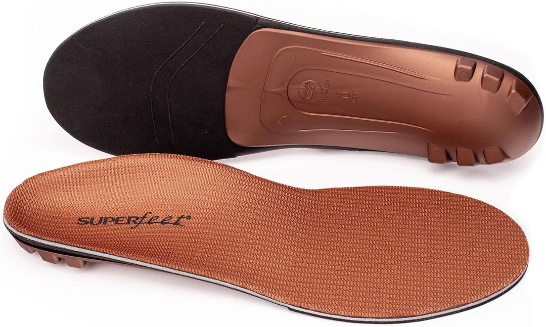Superfeet All-Purpose Memory Foam Support Insoles (Copper) - Trim-to-Fit Cushioned Arch Support Shoe Insert - Professional Grade - 11.5-13 Men / 12.5-14 Women