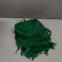 BERON 14 Inches Emerald Green Wig for Women Short Curly Green Wigs with Bangs for Daily Party Hairnet Include