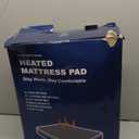 Heated Mattress Pad Queen Size - Embossed Electric Mattress Pad Cover Dual Control - 1-10 Hours Auto Shut Off with Deep Pocket White