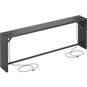 TIQLAB Sofa Table, 79''L x 9.1''W (1.2'' Thickness) Long Console Table Behind Couch, Entryway Table with Angled Metal Frame, Industrial Console Table, Black