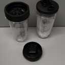 Blender Cups Replacement Parts For ninja,2-Pack 24oz Blender Cups with Sip & Seal Lids,7 fins Blender Replacement blade Compatible with Ninja BN401 BN751 BN801 BL480-30 BL642-30 BL682 BL687 NN102