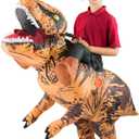 Premium Jurassic T Rex Dinosaur Ride Inflatable Costume for Kids (age 5-11)