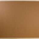 Flipside Products 36" x 48" (3' x 4') Large Cork Bulletin Board, Natural Wood Framed, Message and Vision Board, Memo Pin, Hanging Wall Mounted