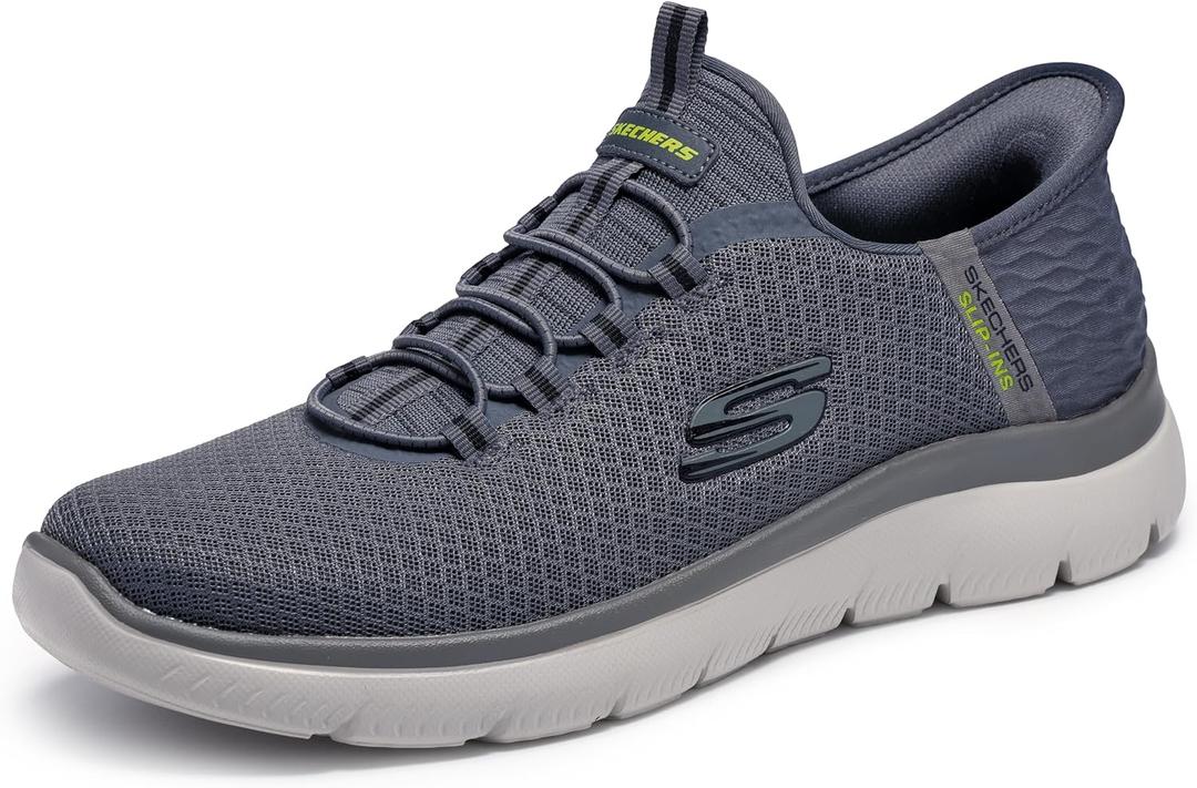 Skechers Men's Summits High Range Hands Free Slip-in Sneaker, Charcoal, 10.5