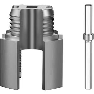 4 x Integrated Internal & External Pipe Threading Tool,Electric Drill Compatible PVC Pipe Threader Kit1/2" 3/4" Tool, Plastic Pipe Threader Kit, Dual Thread Design (Internal & External) (1/2)