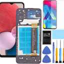 for Samsung Galaxy A13 4G Screen Replacement with Frame for Samsung A13 LTE Screen Replacement kit A135f A135u A135m LCD Touch Display digitizer with Repair Part Tools 6.6 inch