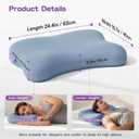 ZZ-WELL Side Sleeper Pillow - Patented Cervical Neck Pillow for Sleeping with Cooling Cover - High Loft Heavy Density Memory Foam Pillows for Side Sleepers & Broad Shoulders Adults (Blue)
