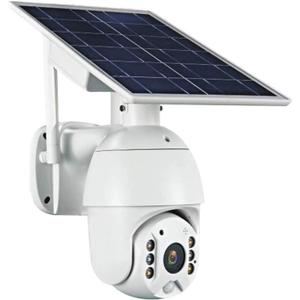 Solar Powered Wireless 4G/WIFI Security PTZ Camera 1080P Outdoor IP Camera CCTV Camera with PIR Motion Sensor Alarm,2-Way Audio, IP66 Waterproof (4G)