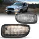 Fog Lights for JEEP Grand Cherokee 1999-2003 with Bulbs H12 12V53W Fog Lamps Replacement- 1 Pair (Clear Lens)