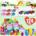 Dilycery 124 Pcs Fidget Party Favors for Kids, Easter Egg Fillers, Treasure Box Toys for Classroom, Treasure Chest for Kids Prizes, Student Prizes Box Toys, Pinata Fillers Goodie Bag Stuffers