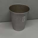 Monarch Abode Wastebasket Trash Bin, Metal, Pewter