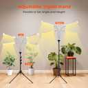 LED Grow Lights for Indoor Plants, 420 LEDs Full Spectrum Plant Lights for Indoor Growing with 15-63 inches Adjustable Tripod Stand, 4 Heads Floor Grow Lamp with 3/6/12H Auto On/Off Timer Function