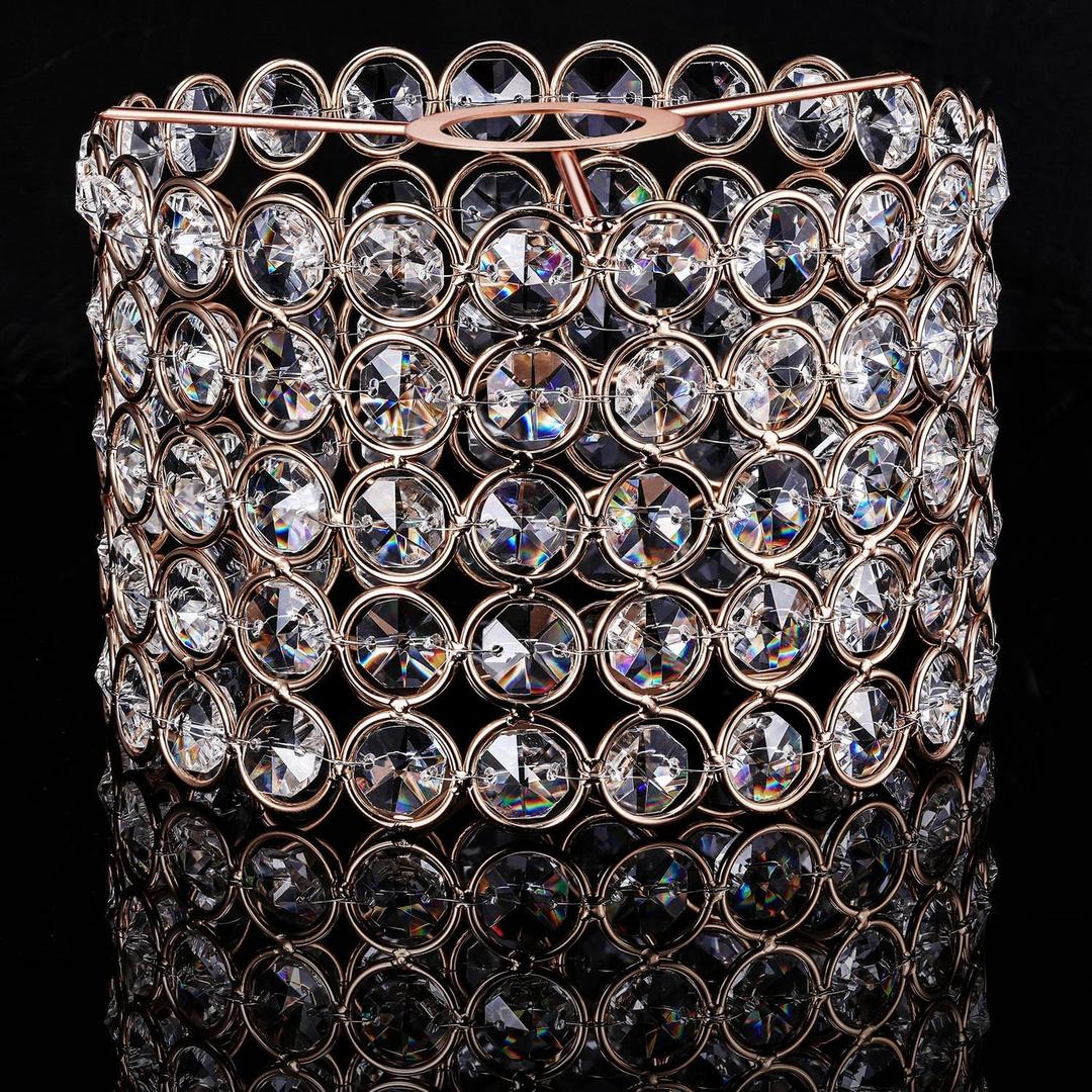Boao Crystal Lamp Shade Ceiling Light Shade Chandelier Lampshade Fitting for Living Room Bedroom Bathroom Wedding Centerpiece Event Party, Warm White, Bulb Not Included(5.9 x 5.9 x 3.94 Inch,Gold) Boao Crystal Lamp Shade Ceiling Light Shade Chandelier Lampshade Fitting for Living Room Bedroom Bathroom Wedding Centerpiece Event Party, Warm White, Bulb Not Included(5.9 x 5.9 x 3.94 Inch,Gold)