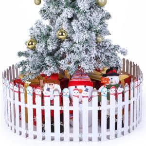 Sasylvia Christmas Fence Decorations Xmas Wooden Picket Fences Xmas Tree Fences Holiday Indoor Fence for Dogs Pets Christmas Tree Garden Grass Lawn Home Decoration (30 PCS, 12 H)