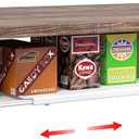 Expandable Under Cabinet Shelf, Extendable Under Shelf Storage with 0.94 Inches Thick Clips for Pantry Cabinet, Laundry Room, Shoe Rack.(White, 1 Pack, Interior: 3.66" H x 8.26" D)