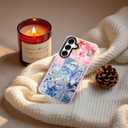 for Samsung Galaxy S23 Case, Coastal Vintage Collage Pattern with Flowers & Shells, Military-Grade Drop Protection, Vintage Seaside Soft Slim TPU Cover with Camera Protection for Girls (Sunflower1)