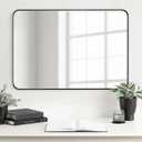 Black Bathroom Mirror,20 x 30 Inch Rectangle Wall Mirror with Wood Frame,Vanity Modern Tempered Glass Mirror for Bedroom,Entryway,Living Room