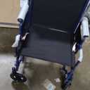 Medline Heavy Duty Transport Chair supports up to 500 lbs., Bariatric Transport Wheelchair, 22" x 18" seat, Blue Frame
