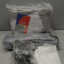 QPAU Inflatable Toddler Travel Bed with Tent, Baby Crib Tent, Portable Kids Air Mattress with Safety Bumpers, Ideal for Home, Grandma's, Camping, Traveling (Grey)