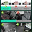 Car Floor Mats for Ford F150: 2010-2014 SuperCrew/Crew Cab BucketSeat, All Weather Rubber Truck Floor Liners for F-150 Accessories 2011 2012 2013, Custom Fit Front Rear Carpet for Pickup, 3PCS, Black
