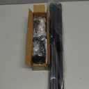 2 Pack Industrial Curtain Rods for Windows 28 to 48 Inches, Blackout Wrap Around Curtain Rod, for Indoor and Outdoor, 5/8 Inch Diameter, 33 to 45 Inches, Black