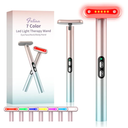 Led-Face-Wand，7 in 1 LED Light Therapy Facial Red & Blue Rejuvenation Tool