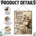 Inspirational Wall Decor, Do What Makes You Happy be Signs, Garden Decoration, Vintage Wooden Wall Decorations, Gardening Gifts for Plant Lovers Women, 7.9X10.2 inches