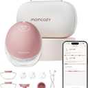 Momcozy Breast Pump Hands Free Upgraded Mobile Flow | M9, App Discreet Control with Personalized Multi-Modes & 15 Levels, Wearable Breast Pump 24mm, 1 Pack Cozy Red