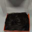 Hair Toppers for Women, 20 Inch Hand Tied Breathable Toppers Hair pieces for Women with Thinning Crown Middle Part Bangs Mix Human Hair Clip in Curly Lightweight Wiglets (Dark Brown, Side Bangs)