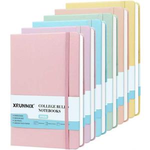 Lined Journals for Writing, A5 Notebooks (5.7 x 8'') with 160 Pages, 100 GSM Premium Paper, Ribbon Bookmark, Elastic Band & Inner Pocket - Perfect for Work, Journaling, Note-Taking & Gifting (Pastel Color - 6 Packs)